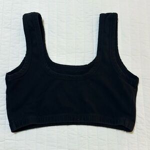 ARQ Full Coverage Bra Bralette Organic Cotton Black Women’s Size Medium